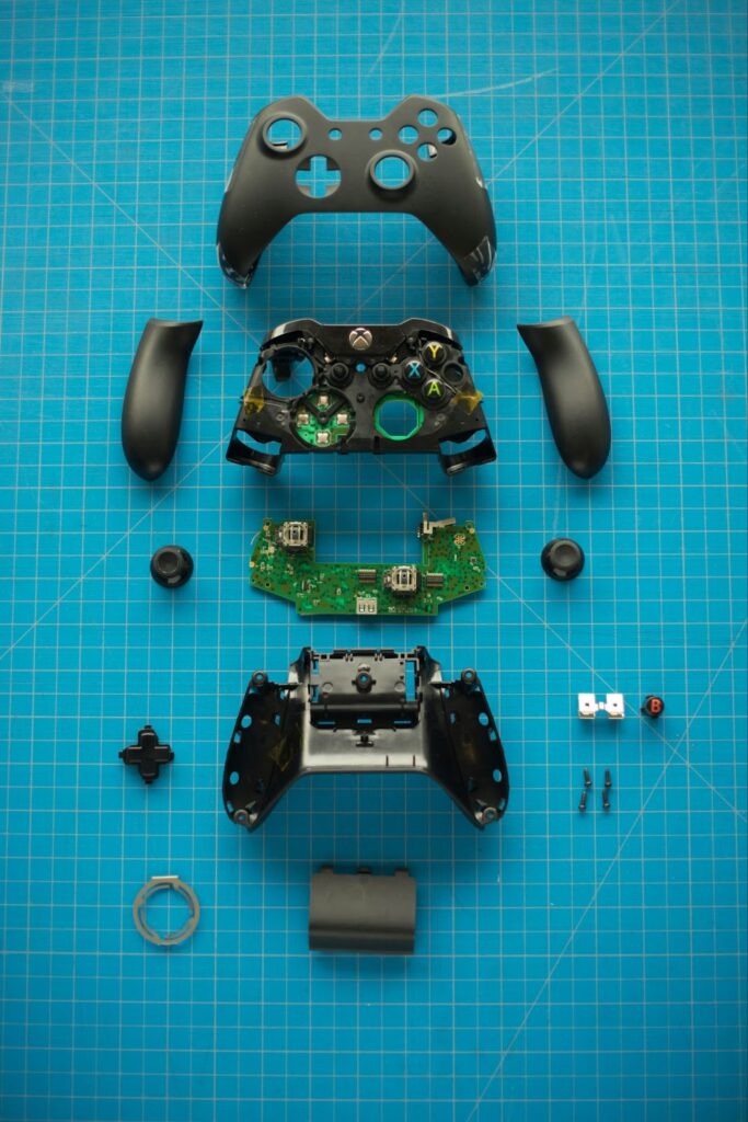 Xbox controller disassembled