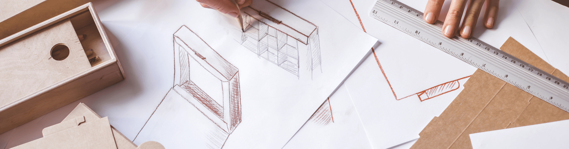 engineer creating a design for a product protoype